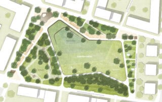 Bild: Lageplan Quartiersmitte Alfred-Delp-Quartier, © ver.de