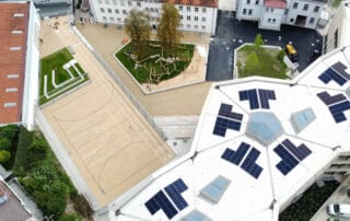 Foto: Luftbild auf die Freiflächen der Grundschule Marktoberdorf, © ver.de