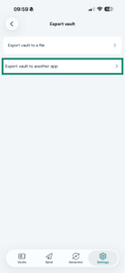 Vault on Bitwarden iOS app.