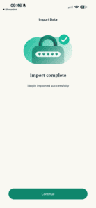 Export data to ExpressKeys from Bitwarden iOS app.
