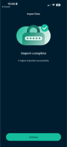 Import logins from Chrome to ExpressKeys iOS app.