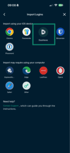 Import logins from Dashlane to ExpressKeys iOS app.