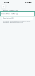 Export data from Dashlane iOS app.