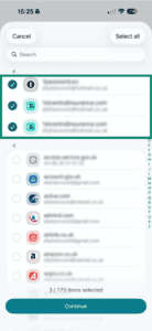 Export data from Dashlane iOS app.
