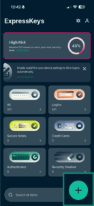 ExpressKeys iOS app.