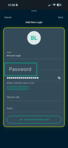 New login in ExpressKeys iOS app.