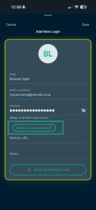 Need new password settings in ExpressKeys app.