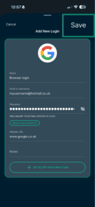 New login in ExpressKeys iOS app.