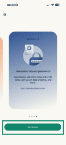 ExpressKeys setup showing Get Started button highlighted.