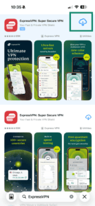 ExpressVPN app on Apple App Store.