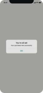 ExpressVPN subscription confirmation screen.