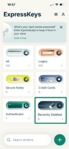 ExpressKeys homescreen