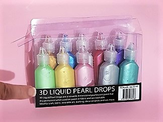 3D Liquid Pearl Drops to create a pearl effect