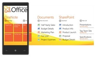 windows phone 7 office hub screen grab