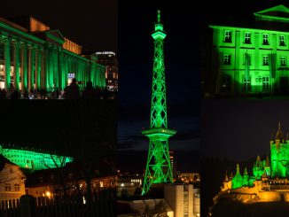 Collage "Greening" von Gebäuden und Wahrzeichen in Deutschland. ©Tourism IrelandCollage "Greening" von Gebäuden und Wahrzeichen in Deutschland. ©Tourism Ireland