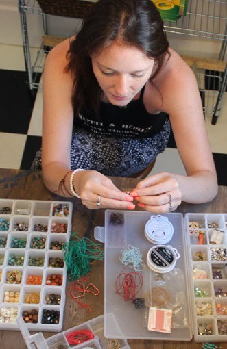 Young woman crafting 