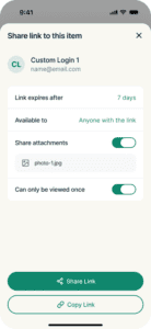 ExpressKeys's "Share link to this item" window.