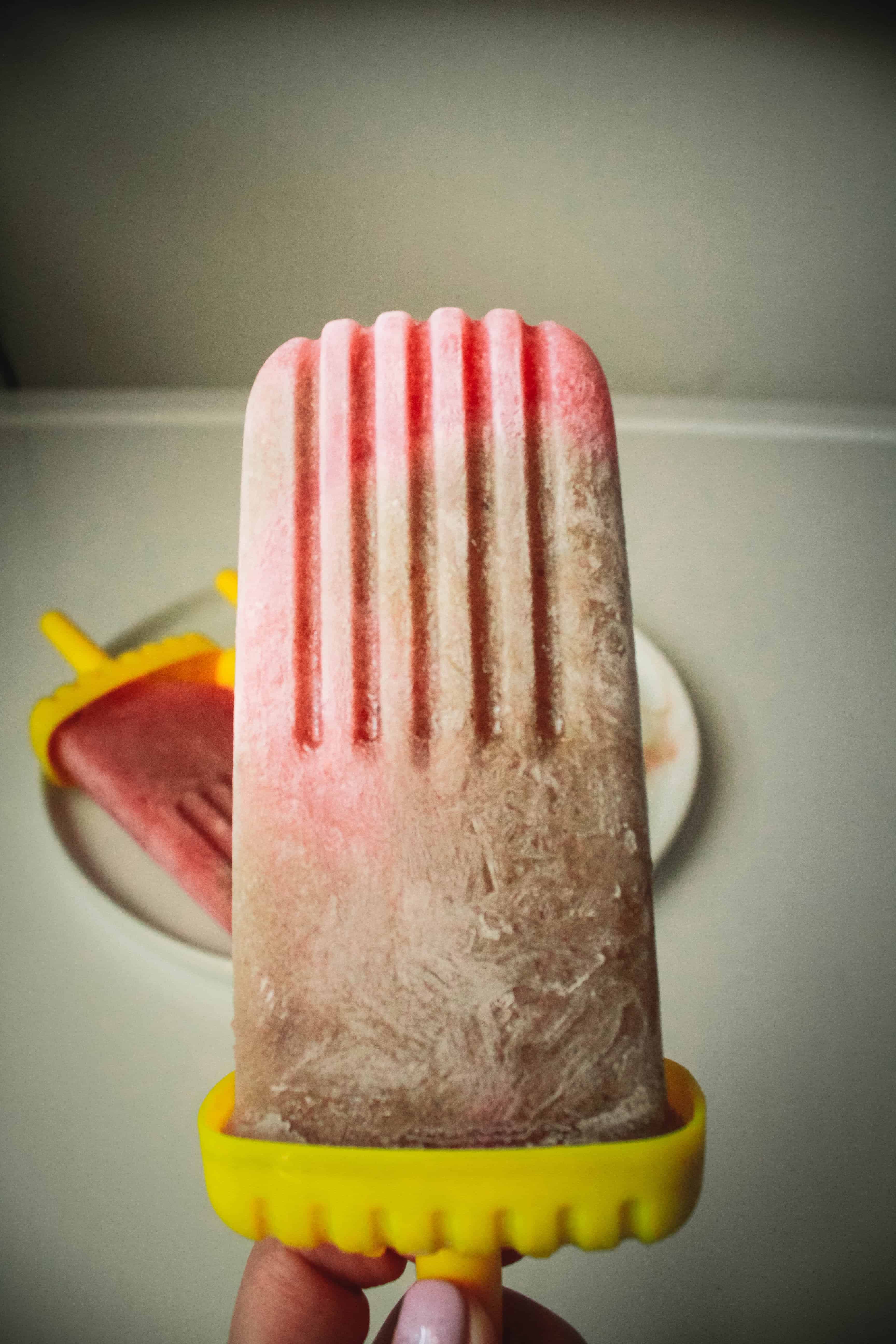 Strawberry Banana Popsicles
