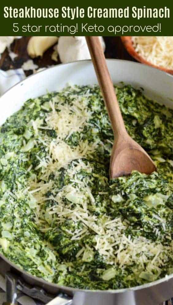 Christmas Side Dishes - creamed spinach