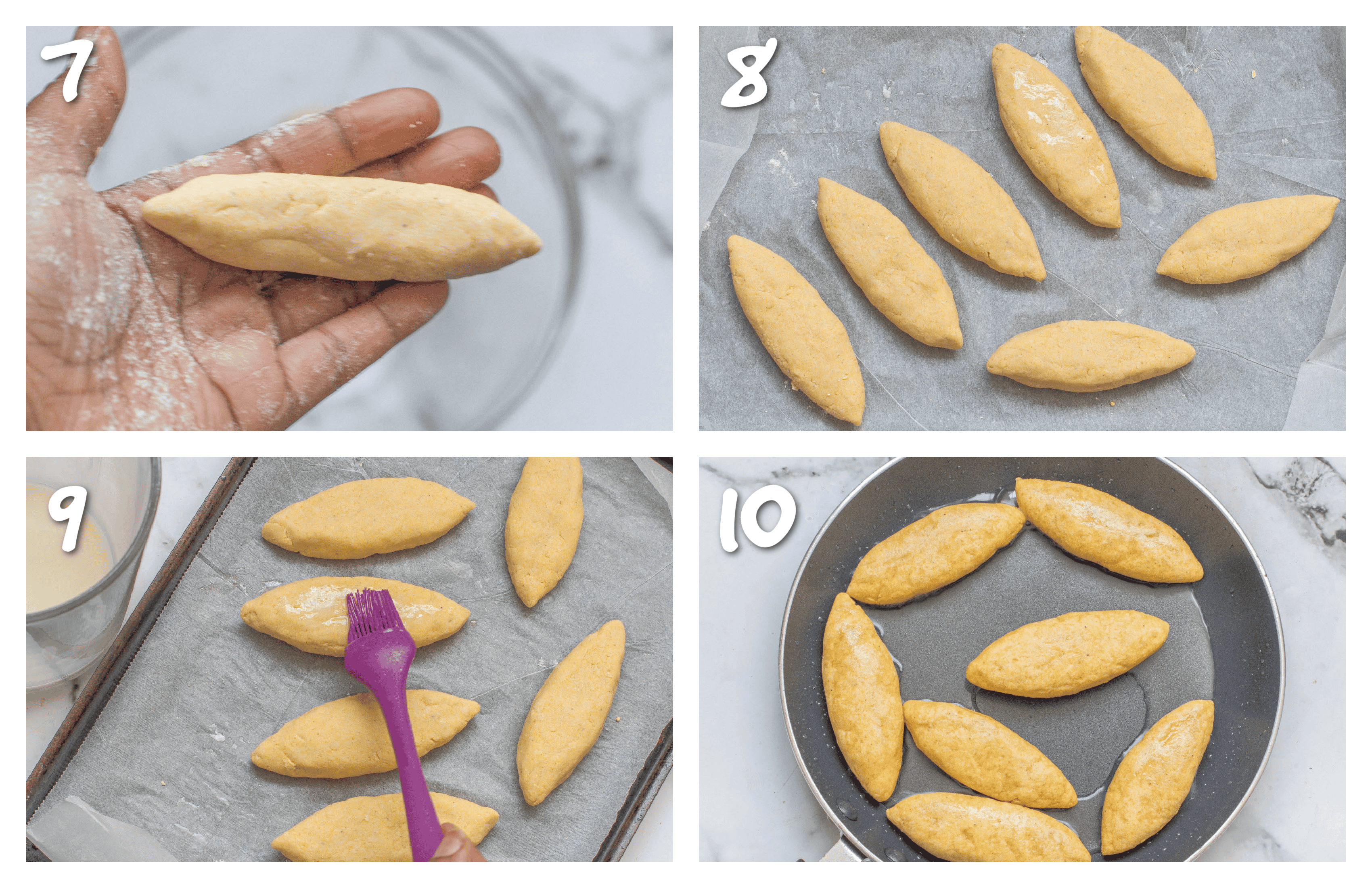 Steps 7-10 frying the festival