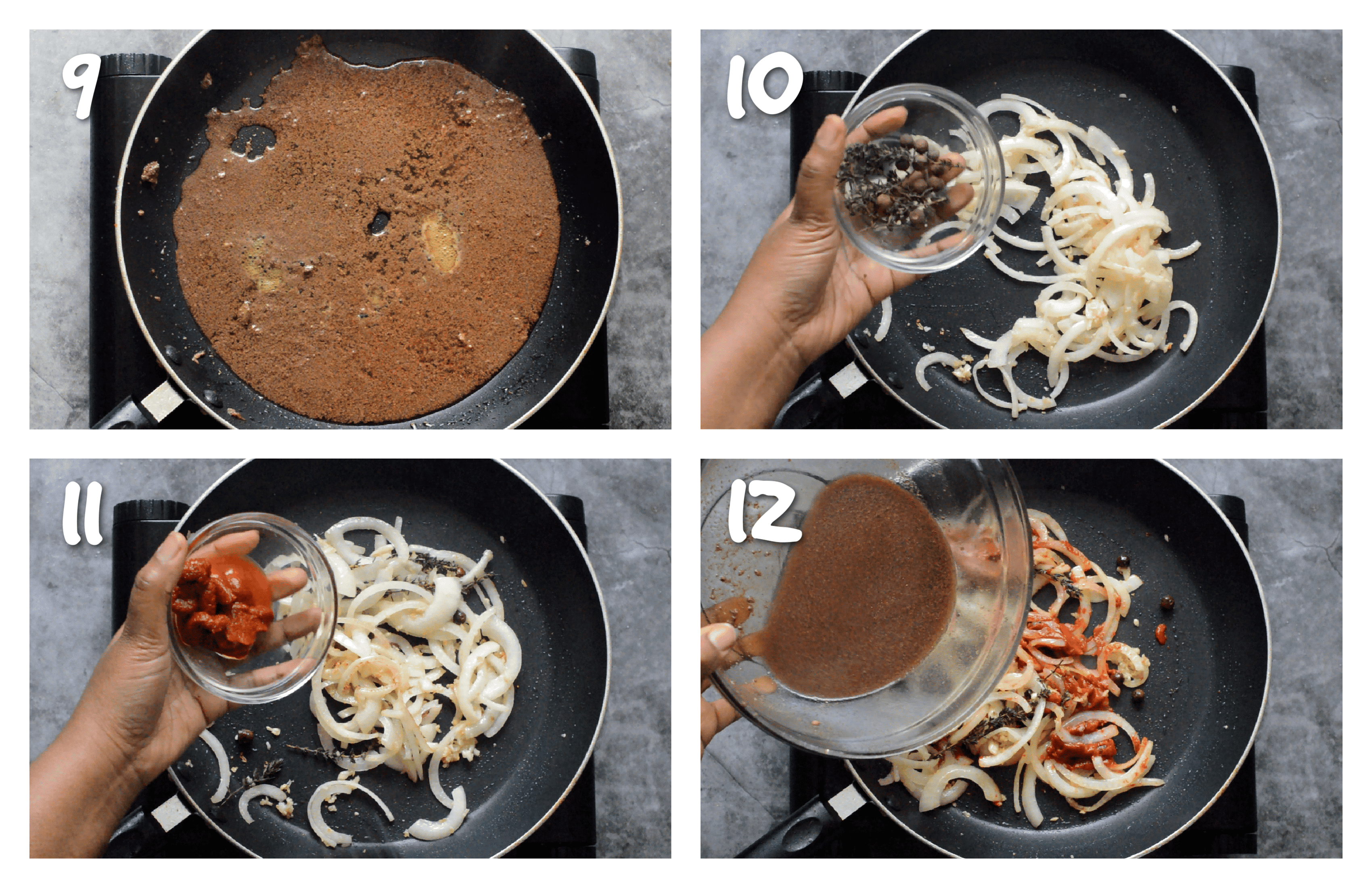 Steps 9-12 searing the liver
