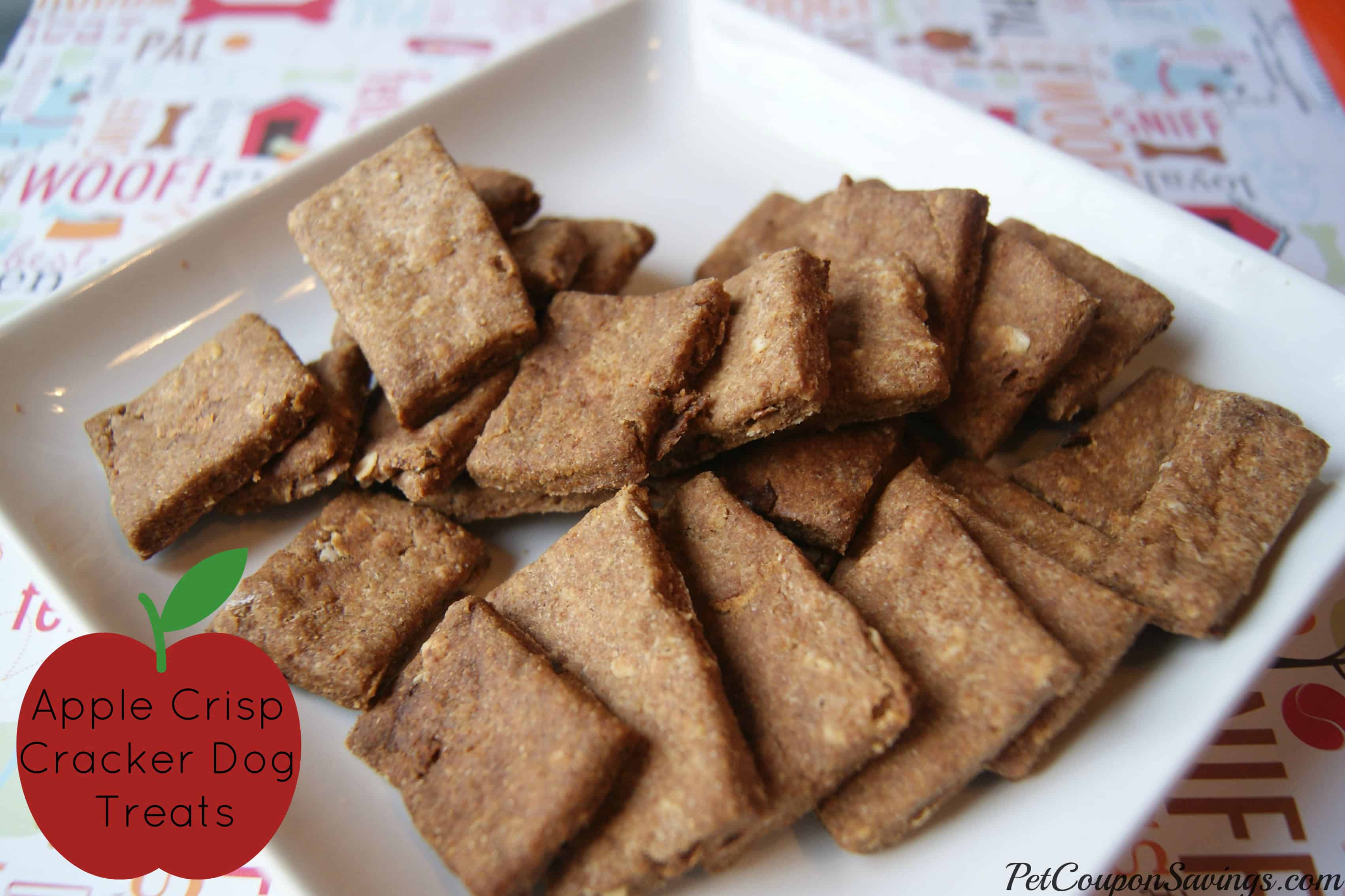 Homemade Apple Crisp Cracker Dog Treats