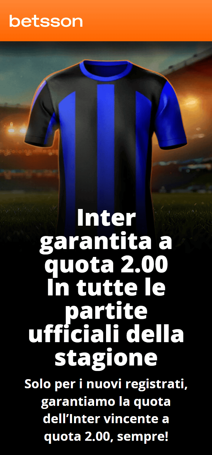 betsson bonus benvenuto inter maggiorata