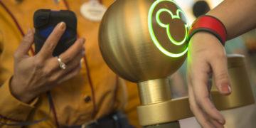 A walt disney world resort guest uses a magicband to enter magic kingdom theme park in lake buena vista, fla. Guests also can use magicbands to enter their disney resort hotel room, buy food and merchandise, enter walt disney world resort theme parks and water parks, access their selected fastpass+ experiences and connect to disney's photopass. Magicbands are part of the new mymagic+, which has the ability to connect nearly all aspects of the guest vacation experience at walt disney world resort.