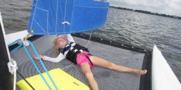 Napping on a hobie cat on the outer banks