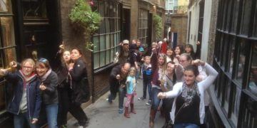 Casting spells in diagon alley on the muggles tour of london