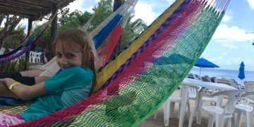 Having fun in the hammocks at playa uvas