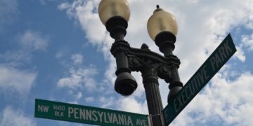 Street sign for pennsylvania avenue in washington, dc