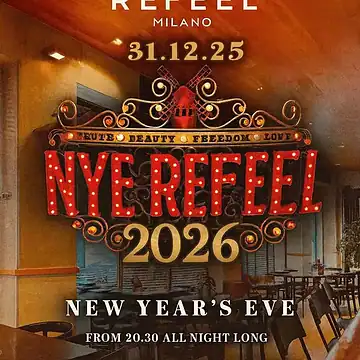 Capodanno Refeel Milano 2026 : cena a buffet e festa con Dj Set