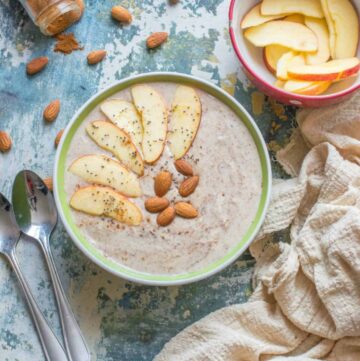 porridge with fruit on it