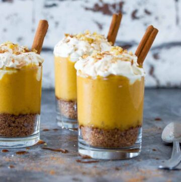3 glasses of pudding