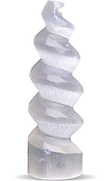 Selenite Crystal Spiral Tower