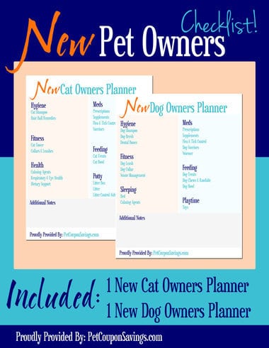 Free Printables- New Pet Owners Planner