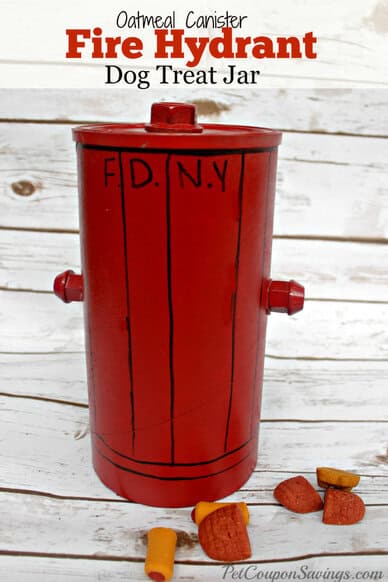 DIY Fire Hydrant Dog Treat Jar