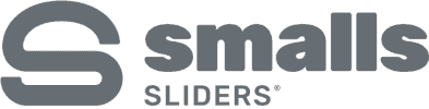 Smalls Sliders logo featuring a bold stylized “S” icon followed by the word “smalls” in lowercase, with “SLIDERS” written beneath in uppercase, all in a clean sans-serif font.