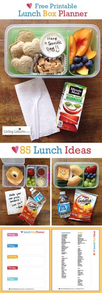 100 Lunch Ideas for Kids (Free Printables!)