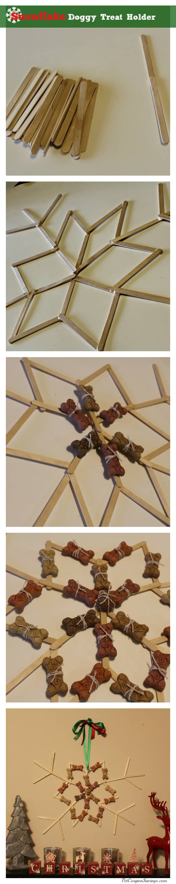 DIY Snowflake Doggy Treat Holder Instructions