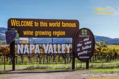 Luxury black SUV service from SFO to Napa Valley
