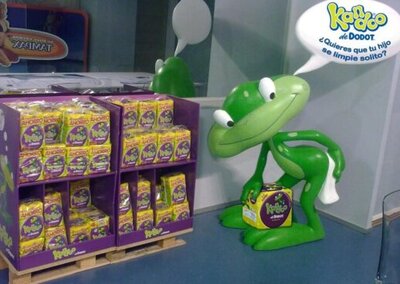 Figura de la mascota Kandoo en porexpan