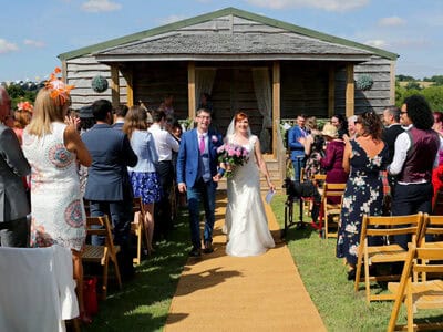 Outdoor wedding venue in Somerset