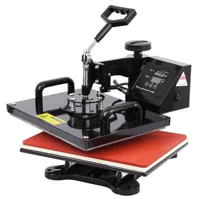 Swing Away heat press for bonding HTV vinyl