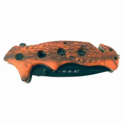 Folding Knife Spring Assisted Orange Camo - Image 5