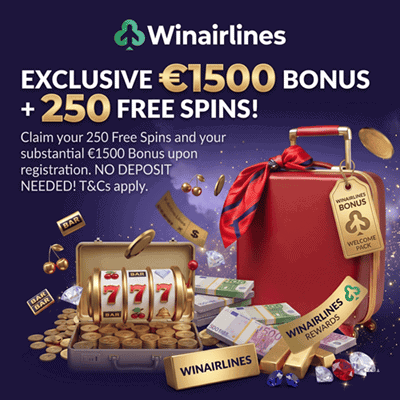 Join Winairlines and get 100 no deposit free spins! 