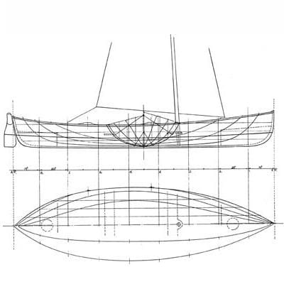 Gartside Flashboat dipping lug auxilary sail