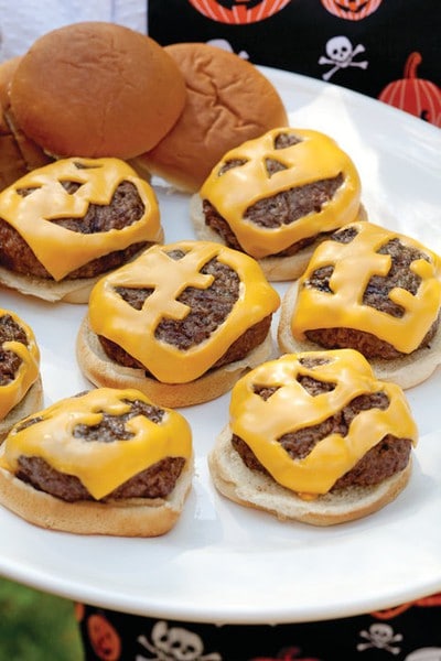 Jack-O Lantern Burgers