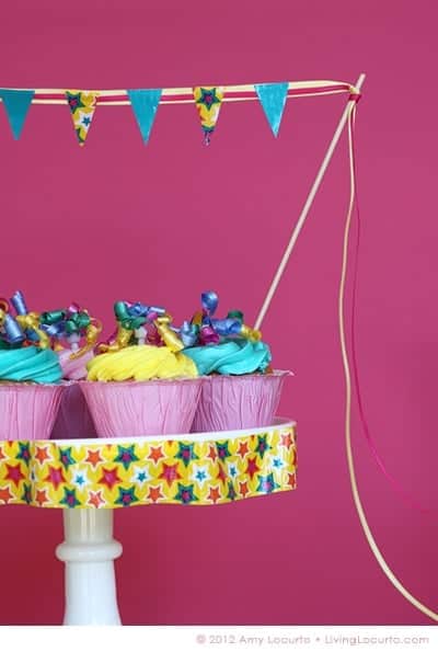 Party Ideas - Cake Banner - Decorating with Duct Tape by Amy Locurto at LivingLocurto.com